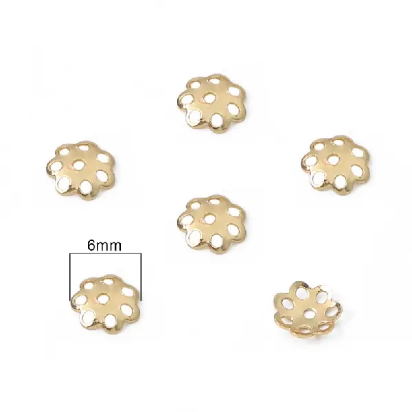 #11 6mm electroplated 14K gold 10 pcs/pack,chaincharmsupply.com