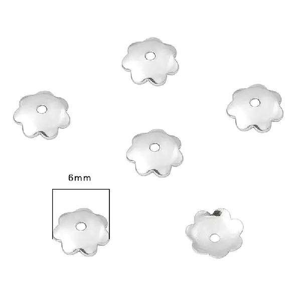 #13 6mm electroplated thick silver 10 pcs/pack,chaincharmsupply.com