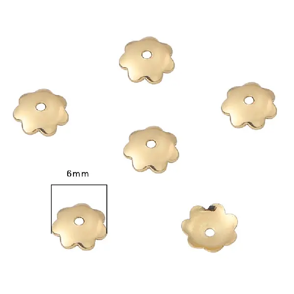#15 6mm electroplated 14K gold-plated 10 pcs/pack,chaincharmsupply.com