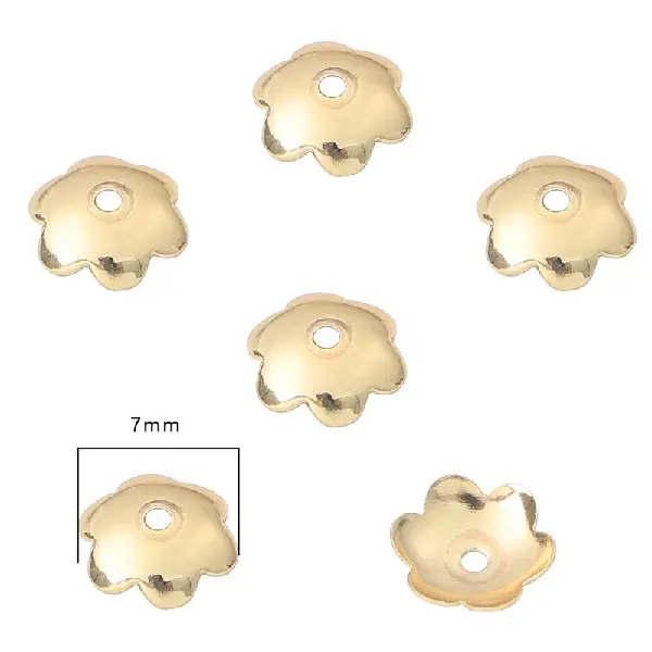 #16 8mm electroplated 14K gold-plated 10 pcs/pack,chaincharmsupply.com
