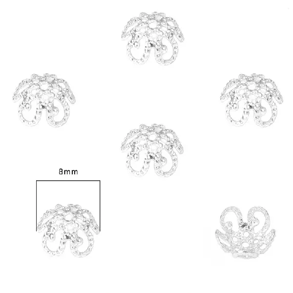 #18 8mm electroplated thick silver 10 pcs,chaincharmsupply.com