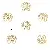 14k Gold-plated Bracelet Tori Combination Necklace Beads Bead Spacer Handmade - #20 8mm electroplated 14K gold 10 pcs/pack