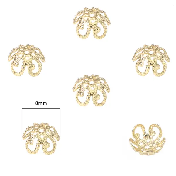 #20 8mm electroplated 14K gold 10 pcs/pack,chaincharmsupply.com