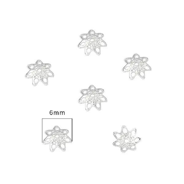 #21 6mm electroplated thick silver 10 pcs/pack,chaincharmsupply.com