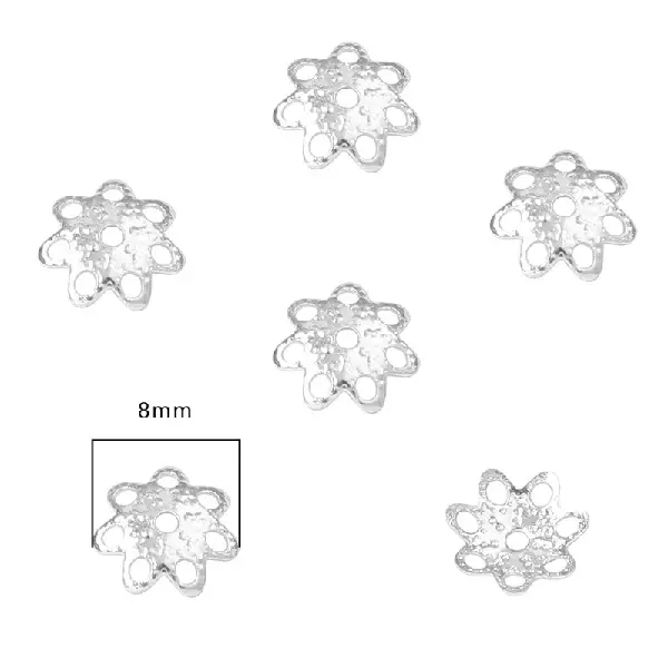 #22 8mm electroplated thick silver 10 pcs,chaincharmsupply.com