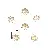 14k Gold-plated Bracelet Tori Combination Necklace Beads Bead Spacer Handmade - #23 6mm electroplated 14K gold 10 pcs/pack