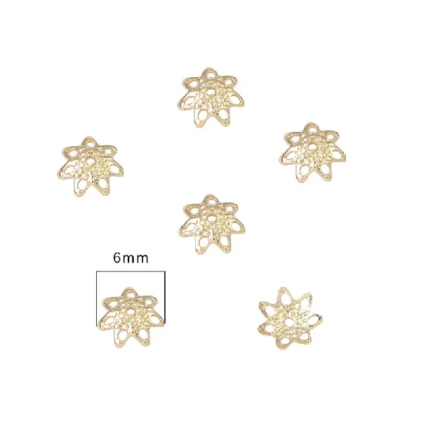 #23 6mm electroplated 14K gold 10 pcs/pack,chaincharmsupply.com