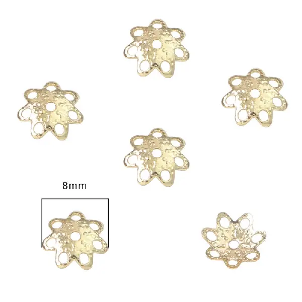 #24 8mm electroplated 14K gold-plated 10 pcs/pack,chaincharmsupply.com