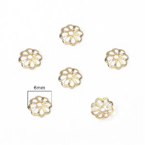 #27 6mm electroplated 14K gold 10 pcs/pack,chaincharmsupply.com