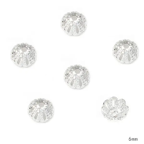 #29 6mm electroplated thick silver 10 pcs/pack,chaincharmsupply.com