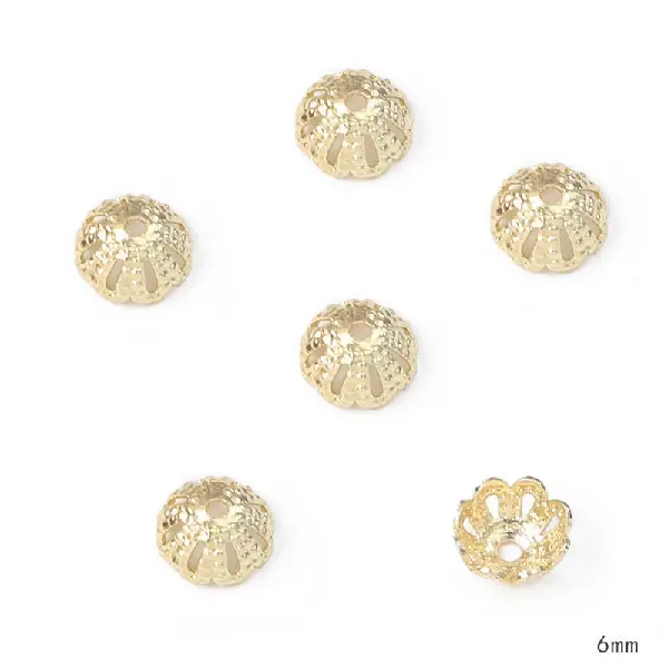 #30 6mm electroplated 14K gold-plated 10 pcs/pack,chaincharmsupply.com