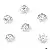 14k Gold-plated Bracelet Tori Combination Necklace Beads Bead Spacer Handmade - #31 6mm electroplated thick silver 10 pcs/pack
