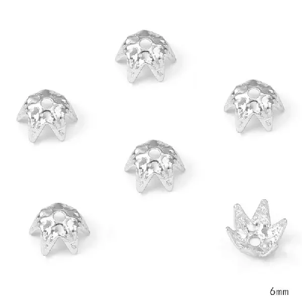 #31 6mm electroplated thick silver 10 pcs/pack,chaincharmsupply.com