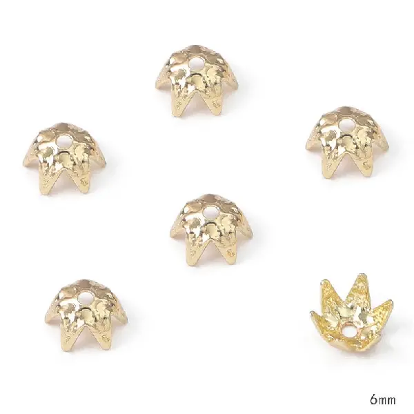 #32 6mm electroplated 14K gold-plated 10 pcs/pack,chaincharmsupply.com