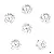 14k Gold-plated Bracelet Tori Combination Necklace Beads Bead Spacer Handmade - #33 8mm electroplated thick silver 10 pcs/pack
