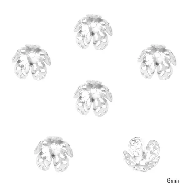 #33 8mm electroplated thick silver 10 pcs/pack,chaincharmsupply.com