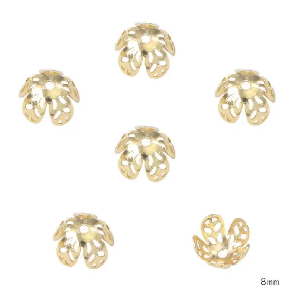 #34 8mm electroplated 14K gold-plated 10 pcs/pack,chaincharmsupply.com