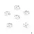 14k Gold-plated Bracelet Tori Combination Necklace Beads Bead Spacer Handmade - #37 8mm electroplated thick silver 10 pcs/pack