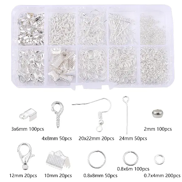 10 grid box silver,chaincharmsupply.com