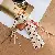 Braided Leather Maillard Brown Wholesale Keychain Supply - Maillard heart