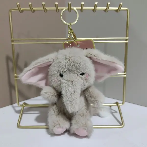 Gray Elephant-12cm gold lobster clasp,chaincharmsupply.com
