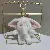 Plush Elephant Keychain Wholesale | Soft Durable Supply - White Elephant-12cm gold lobster clasp