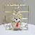 Wholesale Cute Biscuit Teddy Bear Plush Keychain Supply - Beige-12cm bead chain