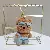 Cookie Bear Plush Keychain Supply for Wholesale Retailers - Blue-12cm gold lobster clasp