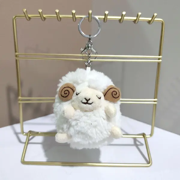 White-10cm keychain,chaincharmsupply.com