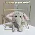 Cute Elephant Plush Keychain Supply for Retailers - Gray-10cm gold lobster clasp