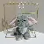 Cute Elephant Plush Keychain Supply for Retailers - Dark gray-10cm flat circle