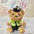 Plush Cute Traffic Police Bear Keychain Supply Quality - Traffic police brown bear-12cm gold lobster clasp