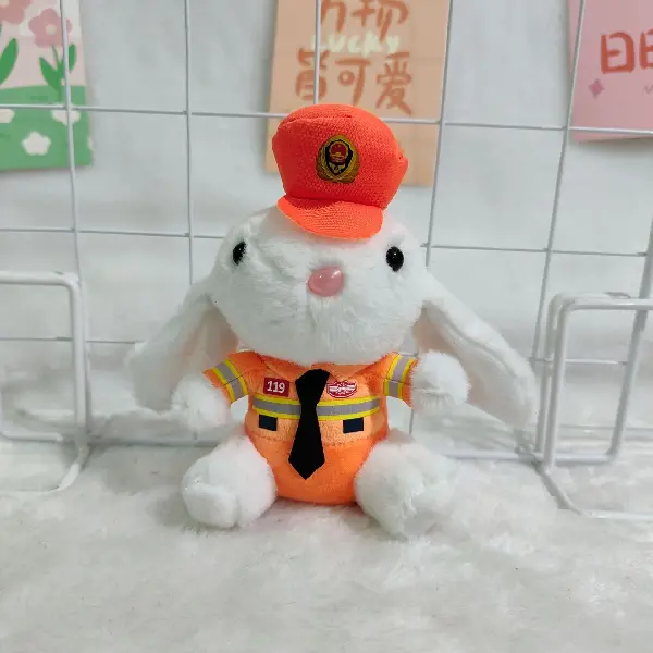 Fire White Rabbit-12cm gold lobster clasp,chaincharmsupply.com