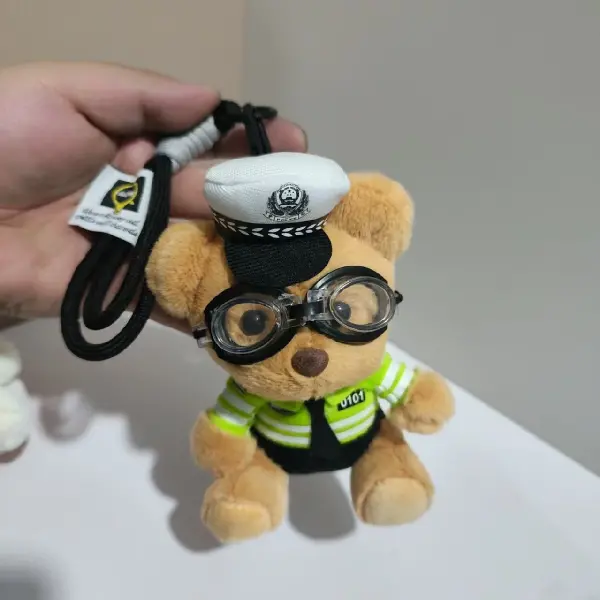 Traffic Police Flying Style (Black Rope)-12cm Gold Lobster Clasp,chaincharmsupply.com
