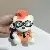 Plush Cute Traffic Police Bear Keychain Supply Quality - Firefighting flight model (blackened rope)-12cm ordinary bead chain