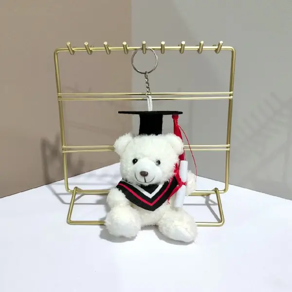 White Doctor Bear-12cm,chaincharmsupply.com
