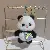 Premium Resin Cute Panda Charm Wholesale Supply - Blue shoulder bag-12cm key chain