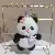 Premium Resin Cute Panda Charm Wholesale Supply - Purple satchel-12cm keychain