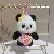 Premium Resin Cute Panda Charm Wholesale Supply - Pink satchel-12cm keychain