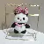 Premium Resin Cute Panda Charm Wholesale Supply - Red necklace-12cm keychain