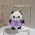 Premium Resin Cute Panda Charm Wholesale Supply - Purple skirt-12cm keychain