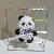 Premium Resin Cute Panda Charm Wholesale Supply - Purple bow-12cm keychain