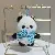 Premium Resin Cute Panda Charm Wholesale Supply - Blue bow-12cm keychain