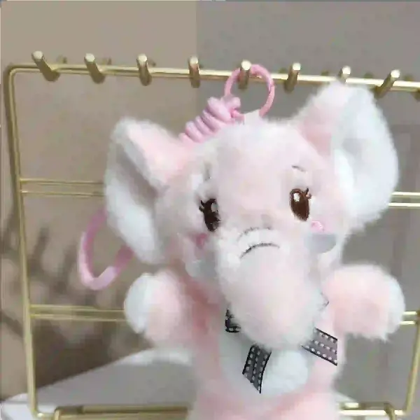 Pink elephant-12cm color rope,chaincharmsupply.com