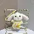 Bag Charm Supply Wholesale - Cute Overalls Bunny Keychain - Yellow-12cm color rope