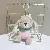 Cartoon Long-eared Rabbit Plush Doll Keychain Supply - Pink-12cm gold lobster clasp