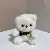 Wholesale Cute Bear Plush Toy Bag Charm Keychain Supply - White-12cm bead chain