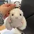 Cute Bunny Faux Fur Keychain Supply for Retailers - White