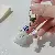 Flocking Cute Puppy 3D Keychain Pendant Wholesale Supply - Buckle flocking puppy