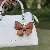 Colorful Leather Butterfly Bag Charm Wholesale Quality Supply - Light brown